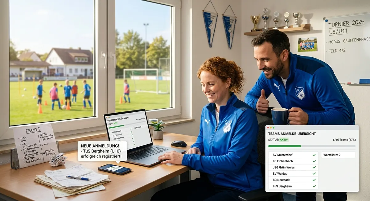 Teams online für Fußballturniere anmelden lassen: deine Vorteile